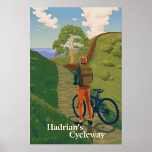 Poster Cartaz de Viagens de Ciclismo da Ciclovia de Adria