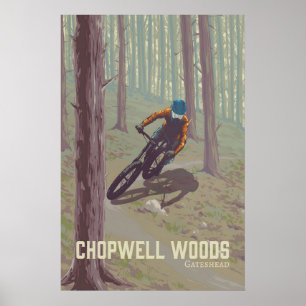 Poster Cartaz de Viagens de Ciclismo de Montanha de Chopw