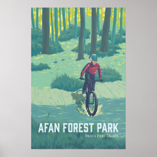 Poster Cartaz de Viagens de Ciclismo de Montanha do Parqu