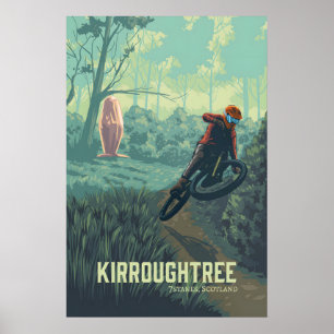 Poster Cartaz de Viagens de Ciclismo de Montanha Kirrough