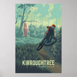 Poster Cartaz de Viagens de Ciclismo de Montanha Kirrough