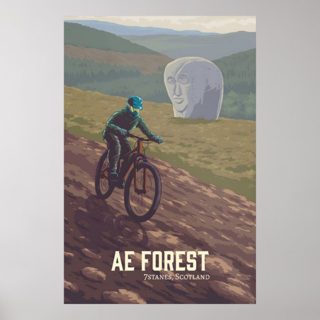Poster Cartaz de Viagens de Ciclismo de Montanha na Flore (Frente)