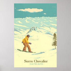Poster Cartaz de Viagens de Esqui de Serre Chevalier