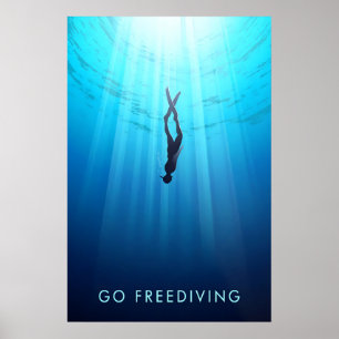 Poster Cartaz de Viagens de Mergulho Livre