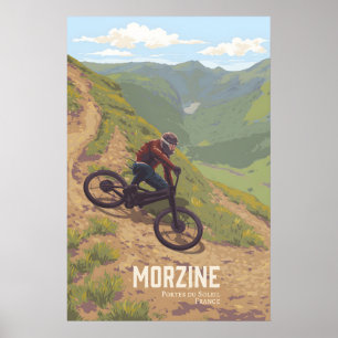Poster Cartaz de Viagens de Mountain Bike de Morzine
