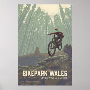 Poster Cartaz de Viagens de Mountain Bike do Bikepark Paí