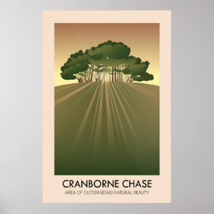 Poster Cartaz de Viagens do AONB Cranborne Chase