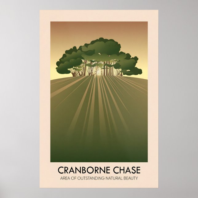Poster Cartaz de Viagens do AONB Cranborne Chase (Frente)