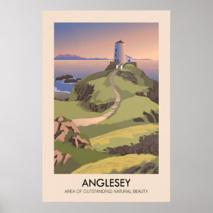 Poster Cartaz de Viagens do AONB de Anglesey