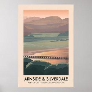 Poster Cartaz de Viagens do AONB de Arnside e Silverdale