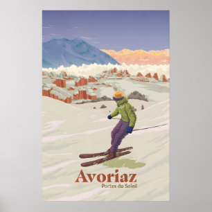 Poster Cartaz de Viagens do Estação de Esqui de Avoriaz