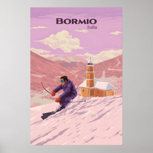 Poster Cartaz de Viagens do Estação de Esqui de Bormio