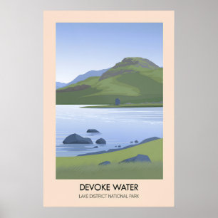 Poster Cartaz de Viagens do Lago Devoke Water no Distrito