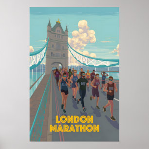 Poster Cartaz de Viagens do Maratona de Londres