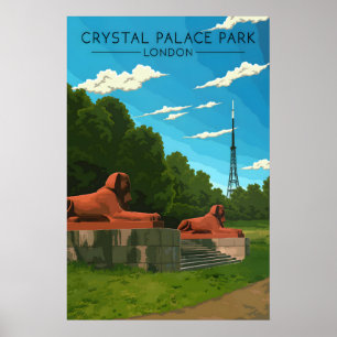Poster Cartaz de Viagens do Parque Crystal Palace Londres