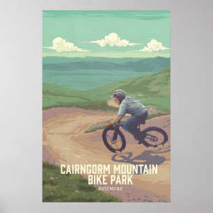 Poster Cartaz de Viagens do Parque de Bicicletas de Monta
