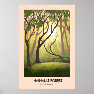 Poster Cartaz de Viagens do Parque do País da Floresta de