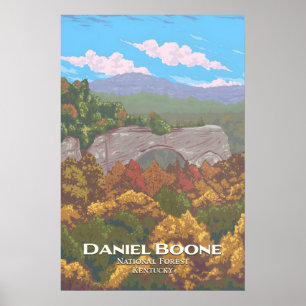 Poster Cartaz de Viagens do Parque Florestal Nacional Dan