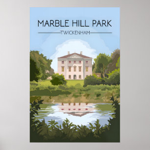 Poster Cartaz de Viagens do Parque Marble Hill Twickenham