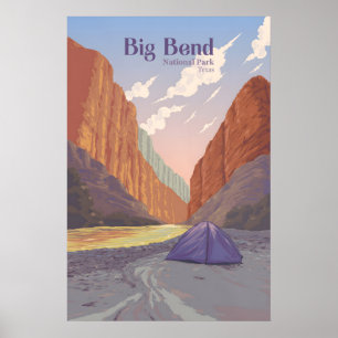 Poster Cartaz de Viagens do Parque Nacional Big Bend