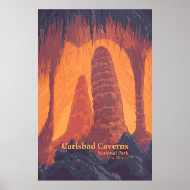 Poster Cartaz de Viagens do Parque Nacional das Cavernas  (Frente)