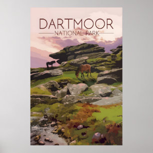 Poster Cartaz de Viagens do Parque Nacional de Dartmoor