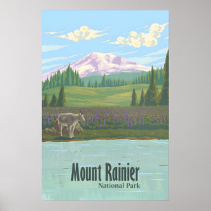 Poster Cartaz de Viagens do Parque Nacional do Monte Rain