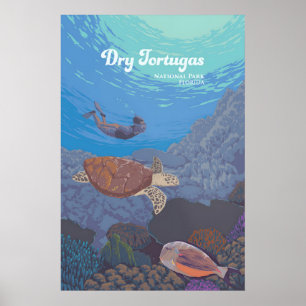Poster Cartaz de Viagens do Parque Nacional Dry Tortugas