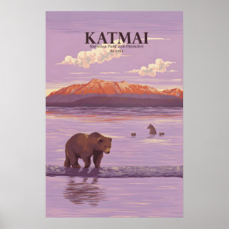 Poster Cartaz de Viagens do Parque Nacional e Reserva Kat