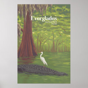 Poster Cartaz de Viagens do Parque Nacional Everglades