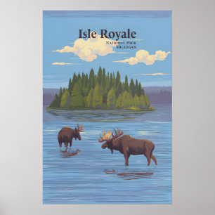 Poster Cartaz de Viagens do Parque Nacional Isle Royale