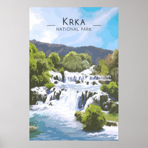 Poster Cartaz de Viagens do Parque Nacional Krka Croácia