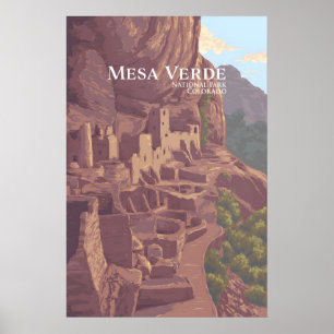 Poster Cartaz de Viagens do Parque Nacional Mesa Verde