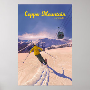 Poster Cartaz de Viagens do Resort de Esqui Copper Mounta