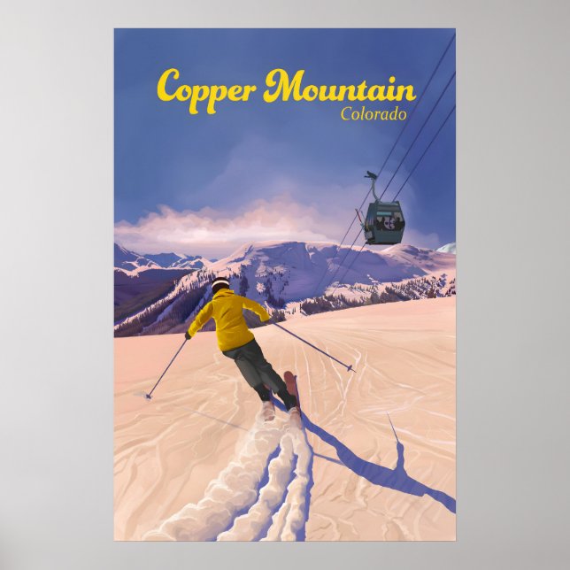 Poster Cartaz de Viagens do Resort de Esqui Copper Mounta (Frente)