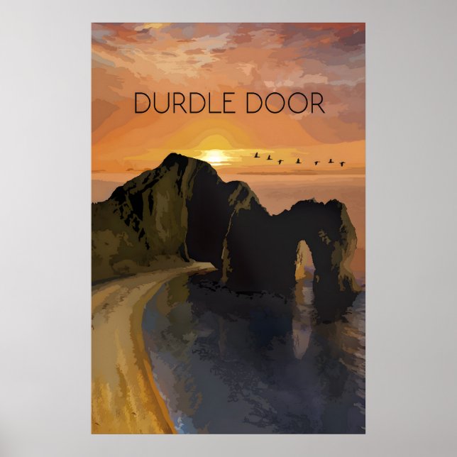 Poster Cartaz de Viagens Durdle Door (Frente)