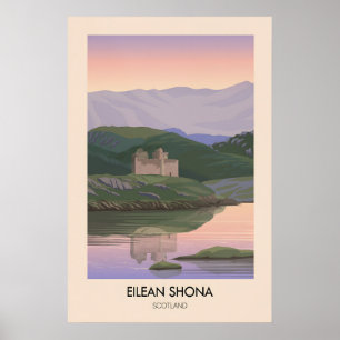 Poster Cartaz de Viagens Eilean Shona Escócia