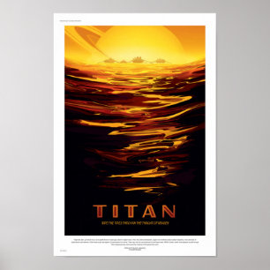 Póster Cartaz de Viagens Futuras da NASA - Titã, Lua de S