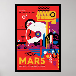 Póster Cartaz de Viagens Futuras da NASA - Visite o Plane