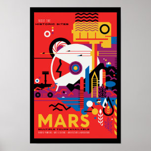 Póster Cartaz de Viagens Futuras da NASA - Visite o Plane