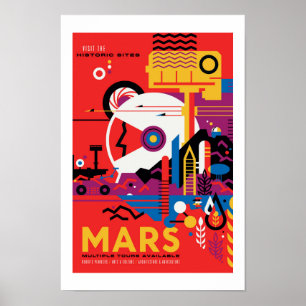 Poster Cartaz de Viagens Futuras da NASA - Visite o Plane