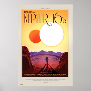 Poster Cartaz de Viagens Futuro da NASA - Relaxar em Kepl