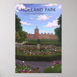 Poster Cartaz de Viagens Holland Park Londres