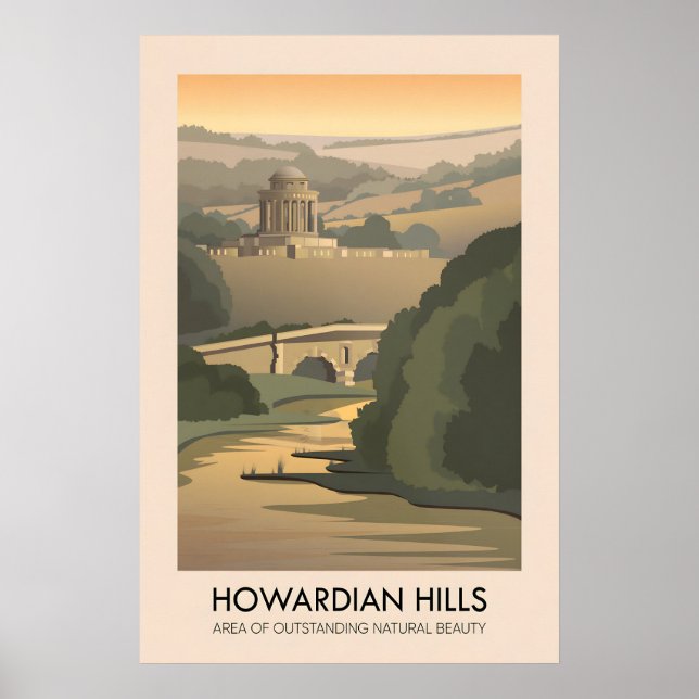 Poster Cartaz de Viagens Howardian Hills AONB (Frente)