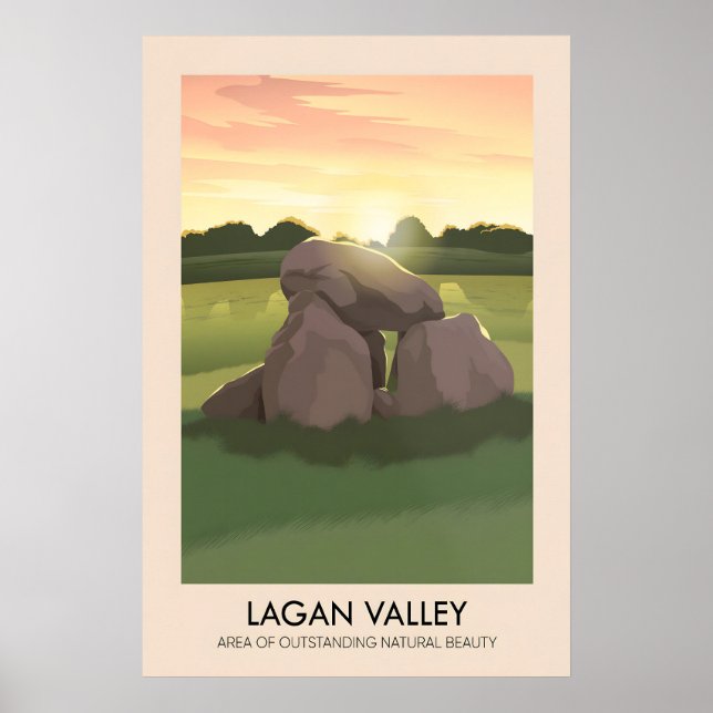 Poster Cartaz de Viagens Lagan Valley AONB (Frente)