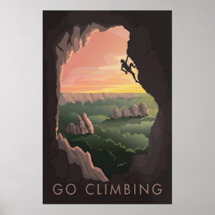 Poster Cartaz de Viagens para Escalada