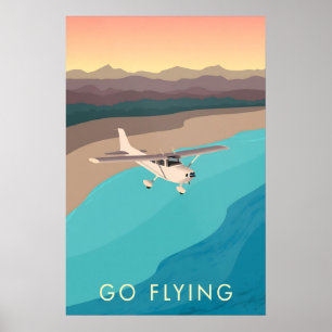 Poster Cartaz de Viagens Voar Alto
