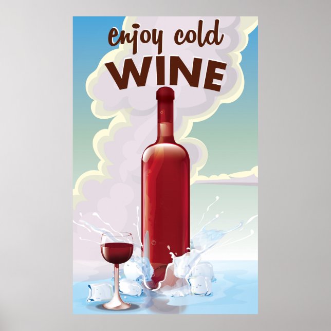 Póster Cartaz de Vinho Antigo (Frente)