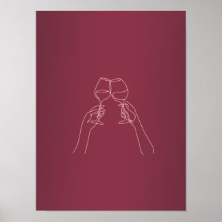 Poster Cartaz de Vinho Cheers