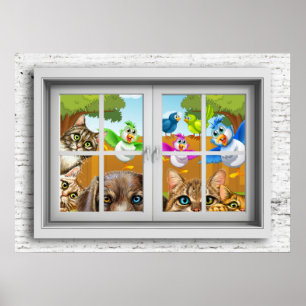 Poster Cartaz de Vista da Janela